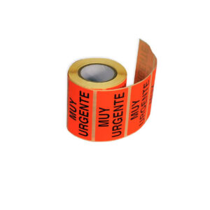 Etiquetas preimpresas 4"x2" Anaranjado